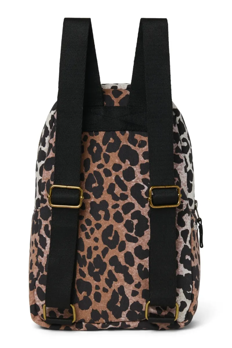 Soft Cotton Mini Backpack | Hazel Leopard - Image 4