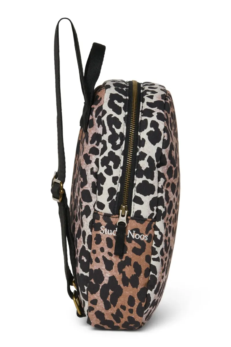 Soft Cotton Mini Backpack | Hazel Leopard - Image 5