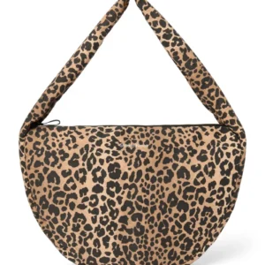 Cotton Cross Body Bag | Brown Leopard