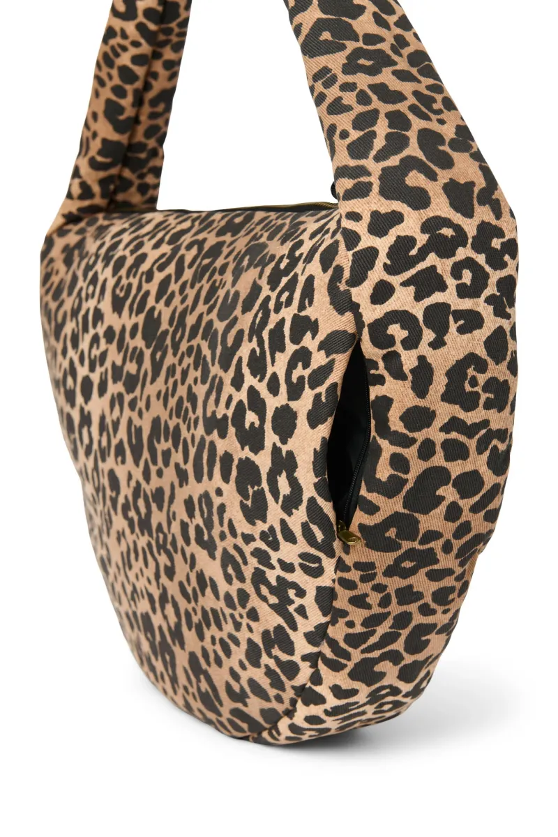 Cotton Cross Body Bag | Brown Leopard - Image 4