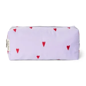 Puffy Pouch | Purple Hearts