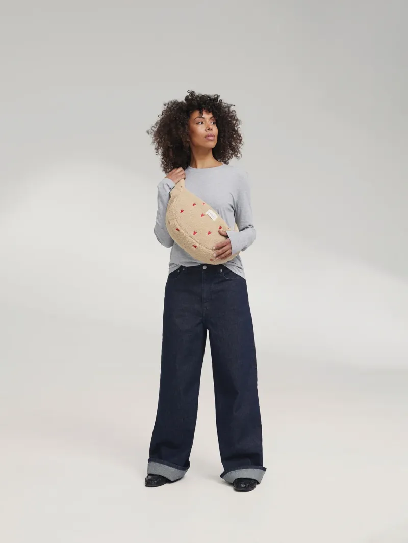 Teddy Mini Cross Body Bag | Ecru Hearts - Image 2