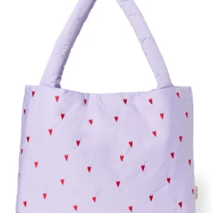 Puffy Mom Bag | Purple Hearts
