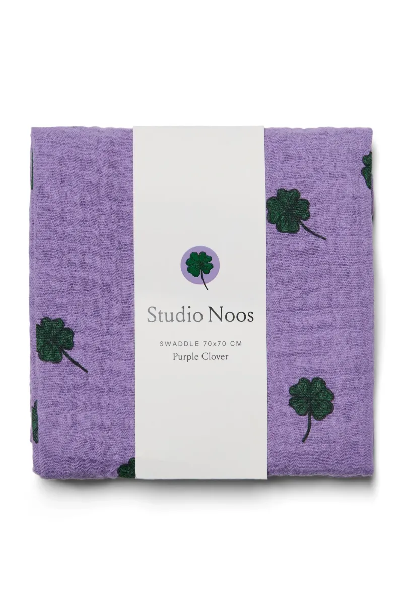 Swaddle Print Medium | Purple Clover