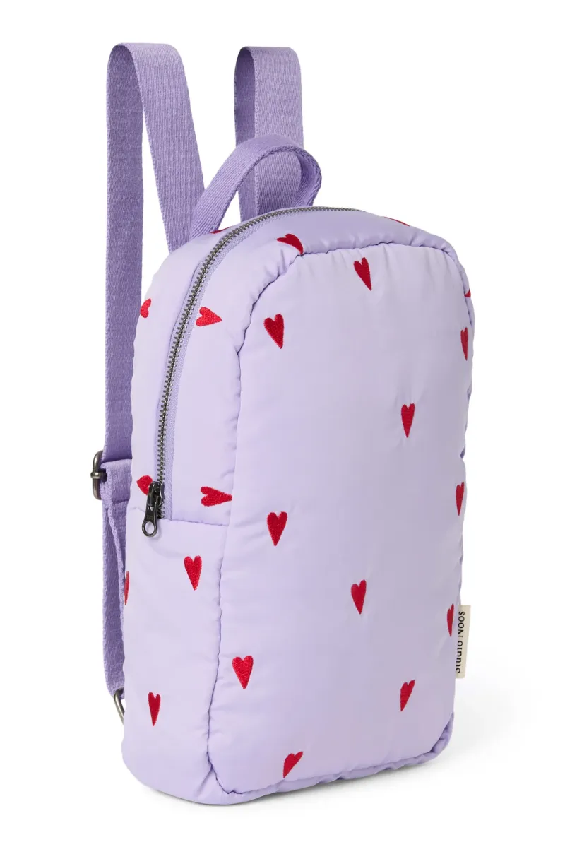 Puffy Mini Backpack | Purple Hearts - Image 3