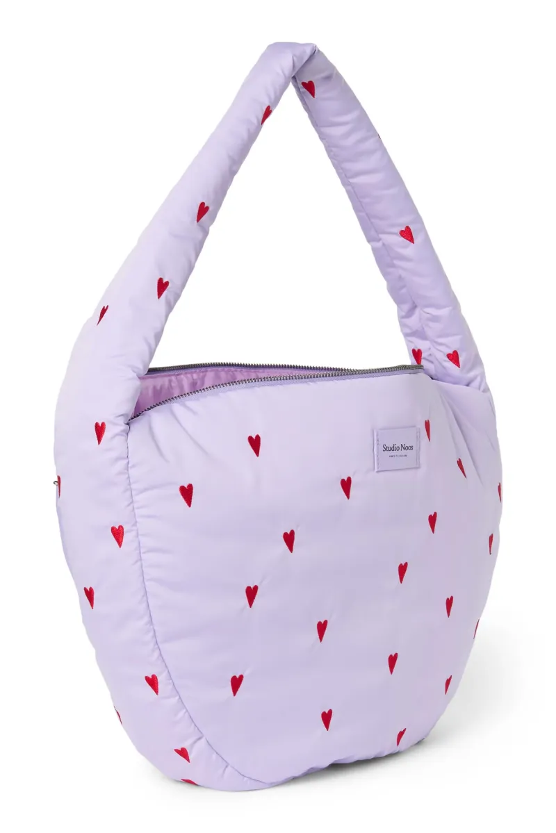 Puffy Cross Body Bag | Purple Hearts - Image 3