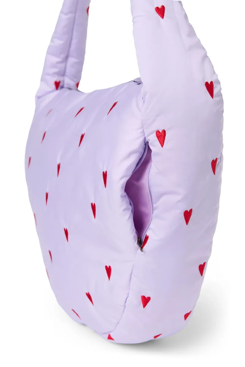 Puffy Cross Body Bag | Purple Hearts - Image 4