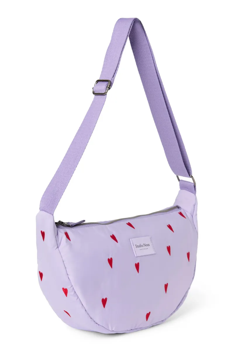 Puffy Adult Fanny Pack | Purple Hearts - Image 3