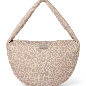 Puffy Cross Body Bag | Beige Leopard