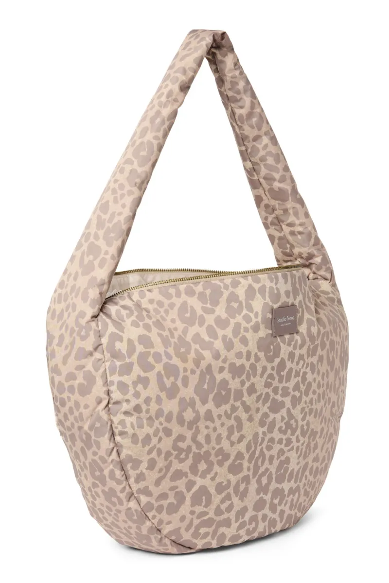 Puffy Cross Body Bag | Beige Leopard - Image 3