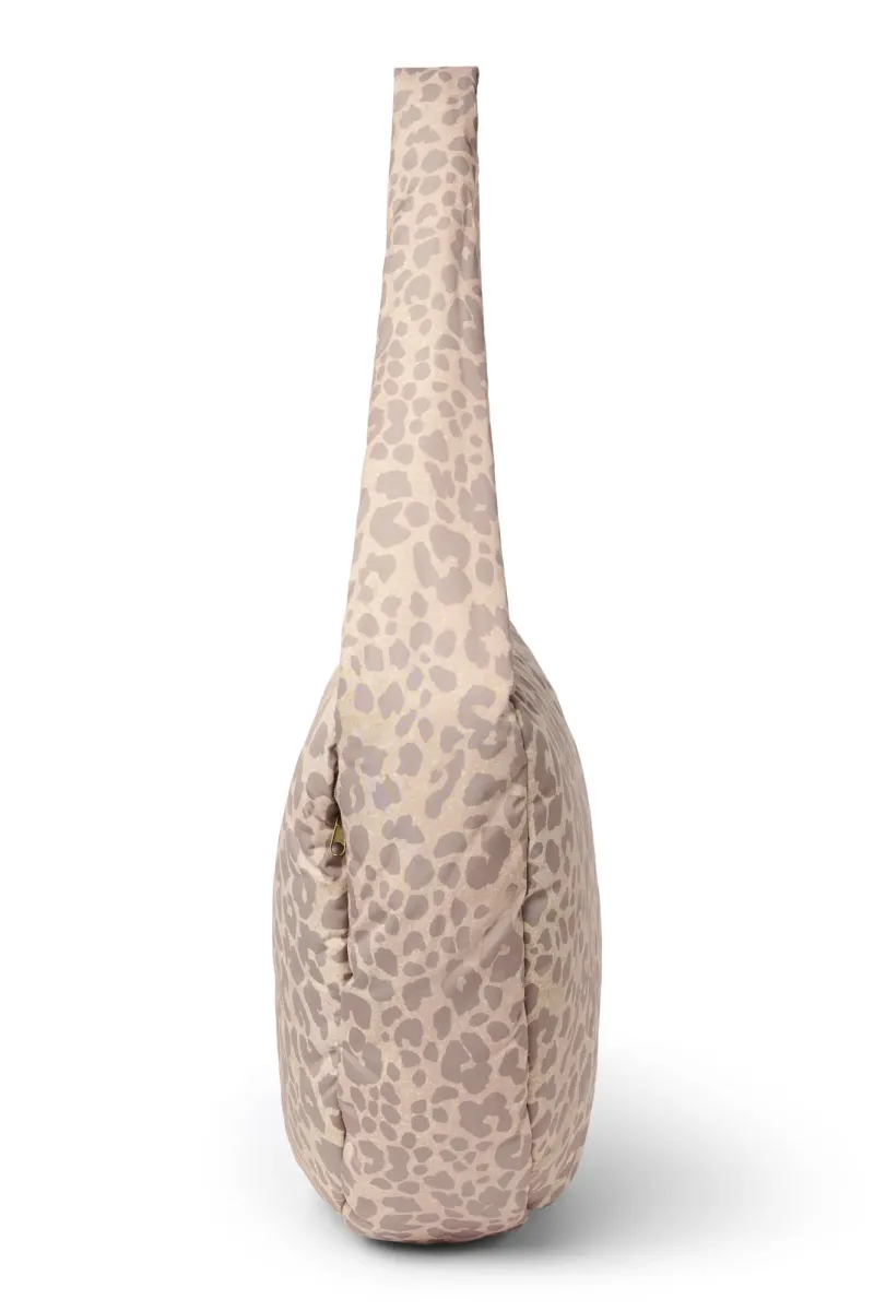 Puffy Cross Body Bag | Beige Leopard - Image 4