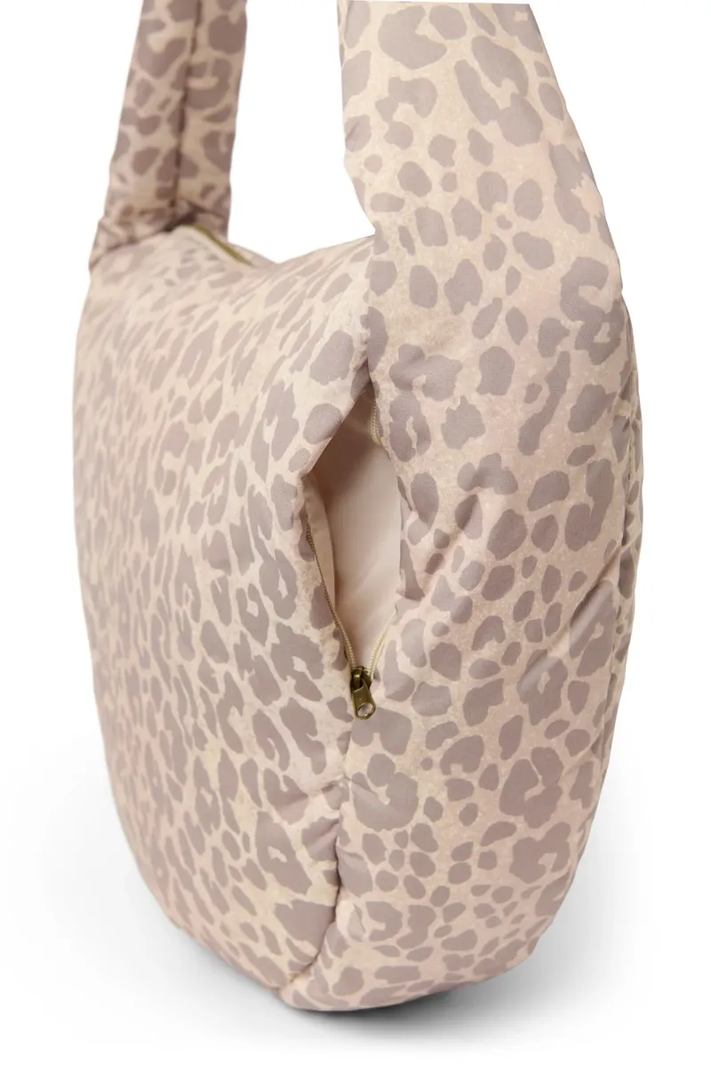 Puffy Cross Body Bag | Beige Leopard - Image 5