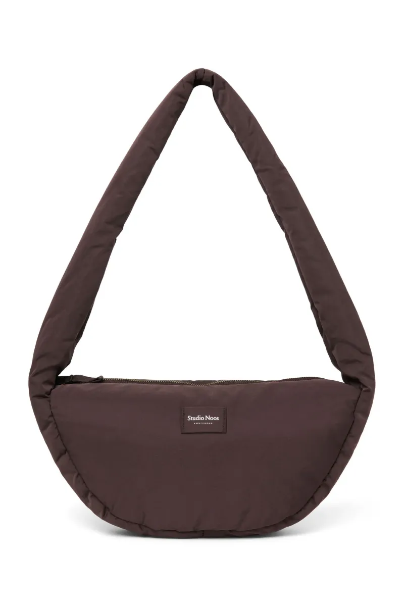 Puffy Mini Cross Body Bag | Brown
