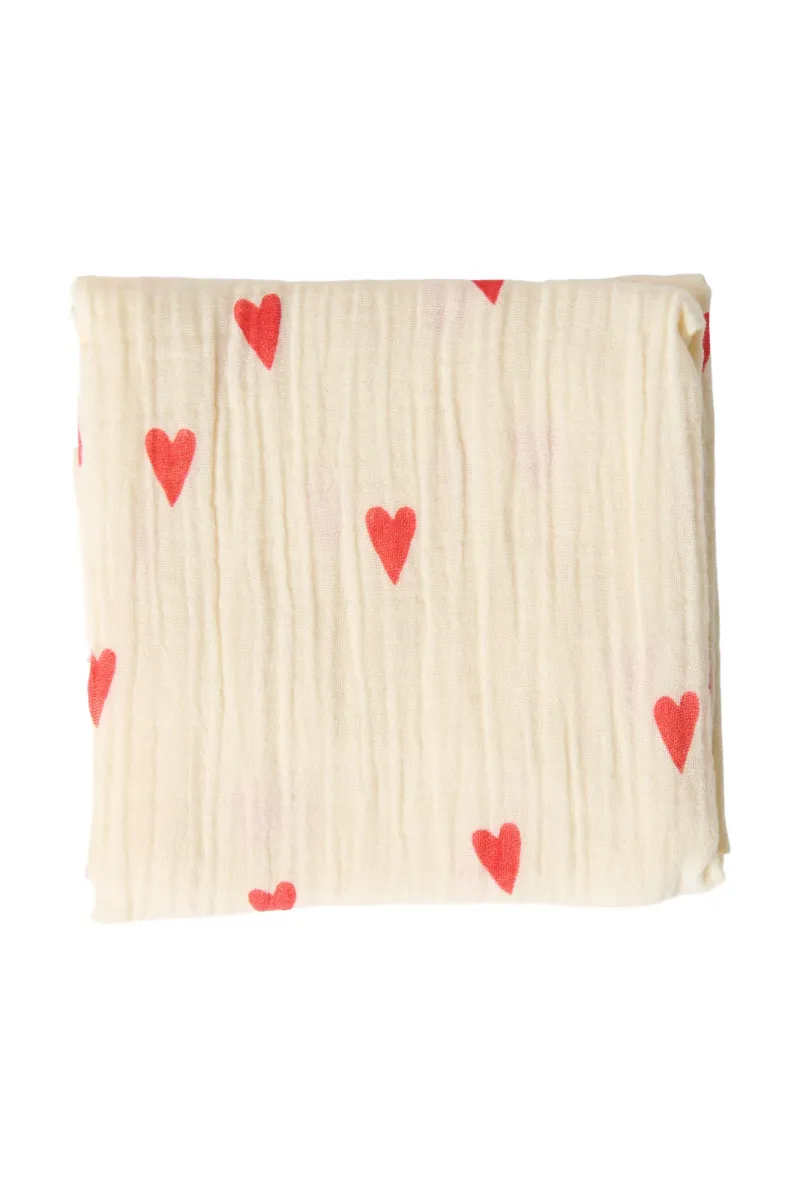 Swaddle Print Medium | Beige Hearts - Image 3