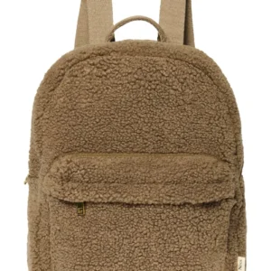 Teddy Midi Backpack Front Pocket | Brown