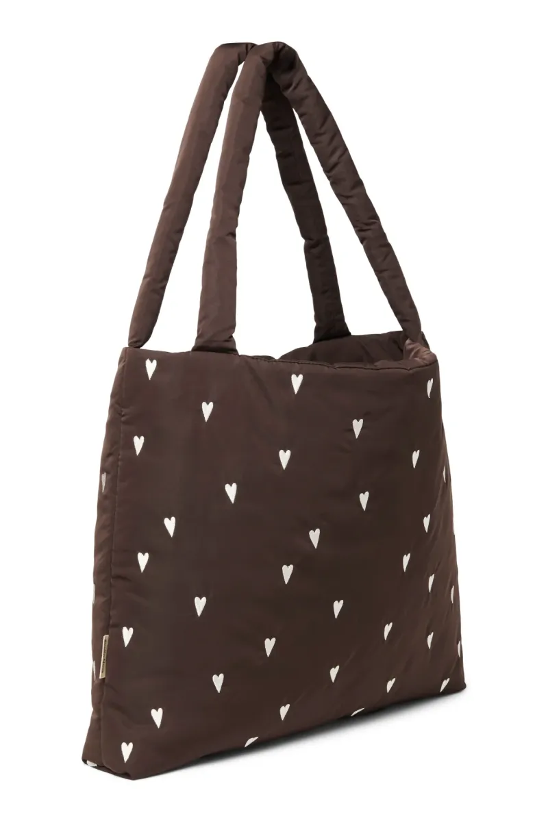 Puffy Mom Bag | Brown Hearts - Image 3
