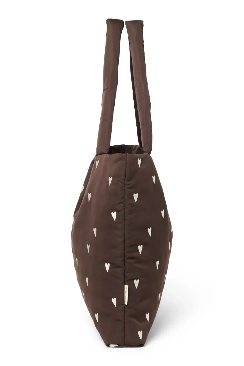 Puffy Mom Bag | Brown Hearts - Image 4