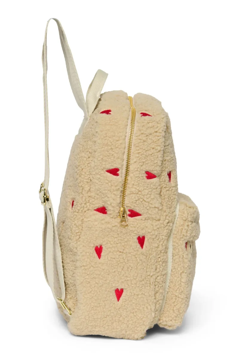 Teddy Midi Backpack | Ecru Hearts - Image 5