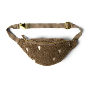 Teddy Mini Fanny Pack | Brown Hearts