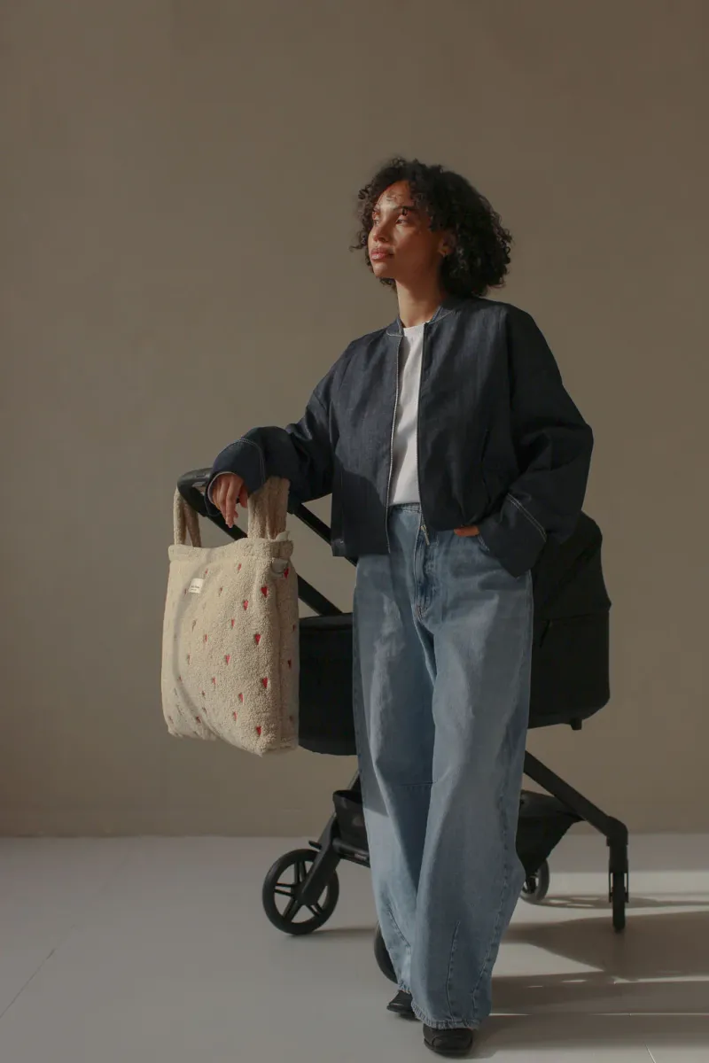 Teddy Diaper Bag | Ecru Hearts - Image 4