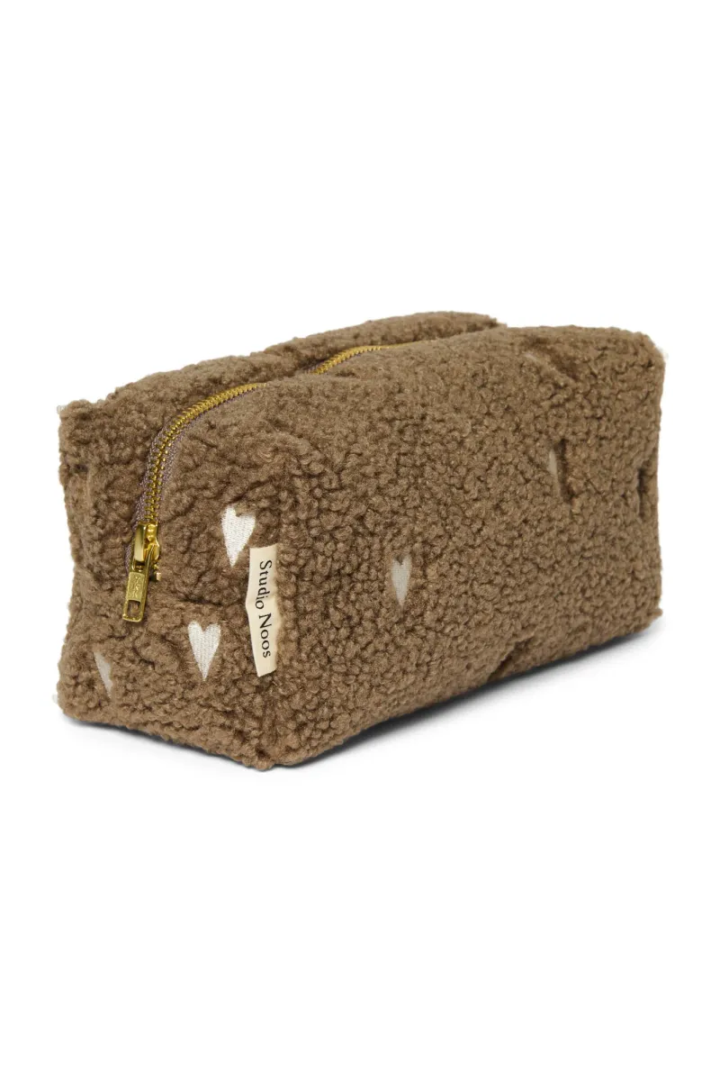 Teddy Pouch | Brown Hearts - Image 2