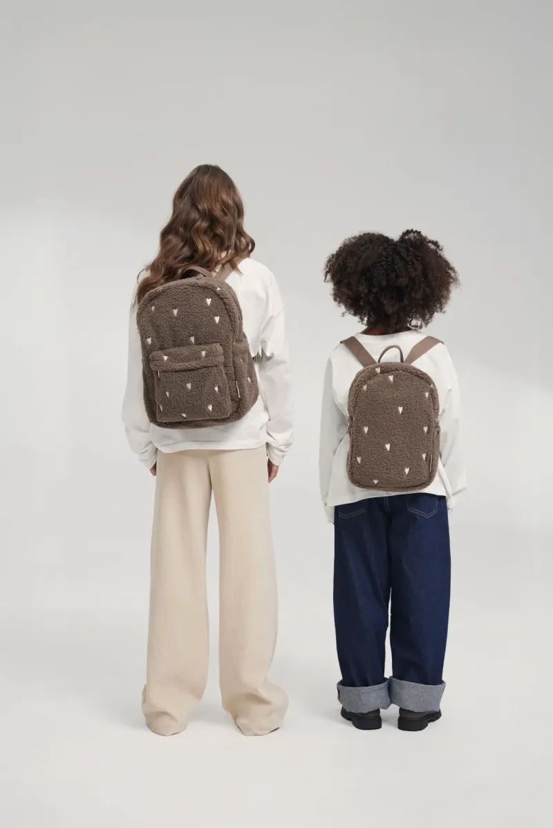 Teddy Mini Backpack | Brown Hearts - Image 2