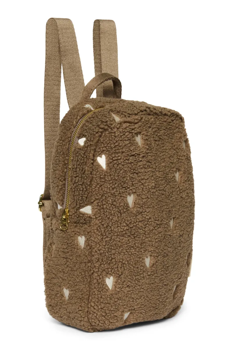 Teddy Mini Backpack | Brown Hearts - Image 4