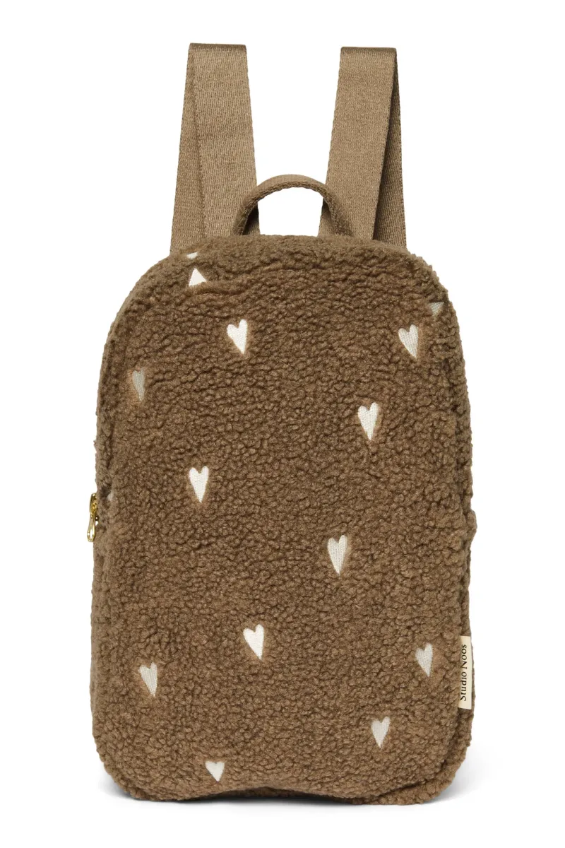 Teddy Mini Backpack | Brown Hearts - Image 5