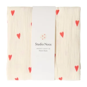 Swaddle Print Large | Beige Hearts
