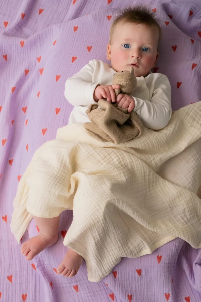 Swaddle Print Large | Purple Hearts - Image 2