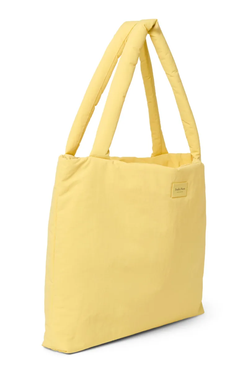 Textured Puffy Mom Bag | Butter Yellow - Image 4