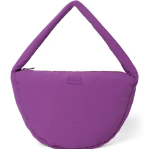 Textured Puffy Cross Body Bag | Purple