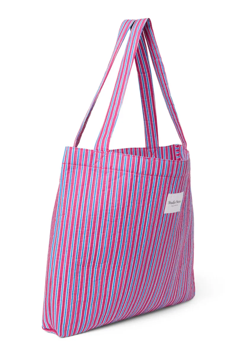 Poplin Striped Mom Bag | Raspberry - Image 5