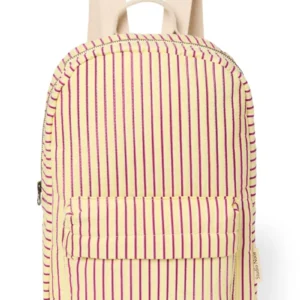 Poplin Striped Midi Backpack | Butter Yellow