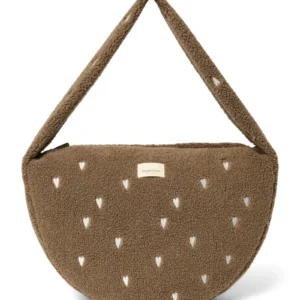Teddy Cross Body Bag | Brown Hearts