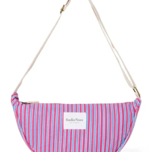 Poplin Striped Adult Fanny Pack | Raspberry