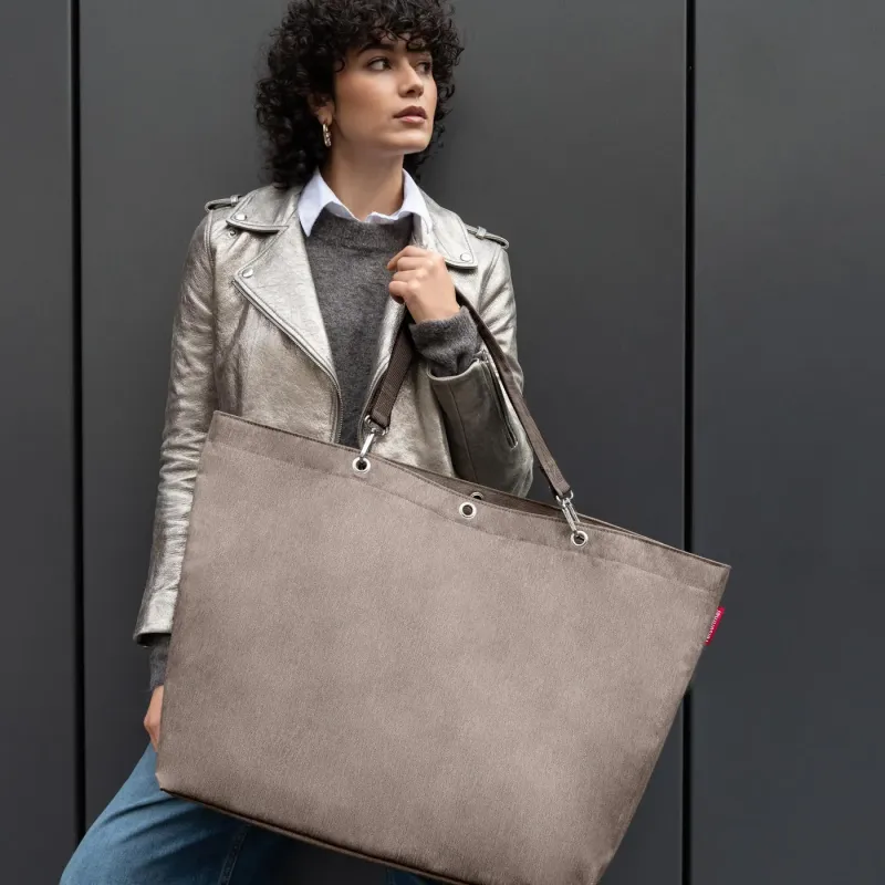 shopper XL herringbone mokka - Image 2