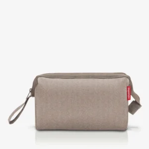 travelcosmetic herringbone mokka