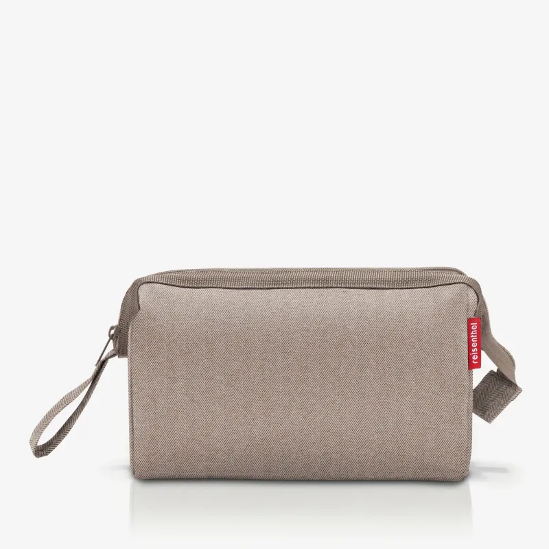 travelcosmetic herringbone mokka