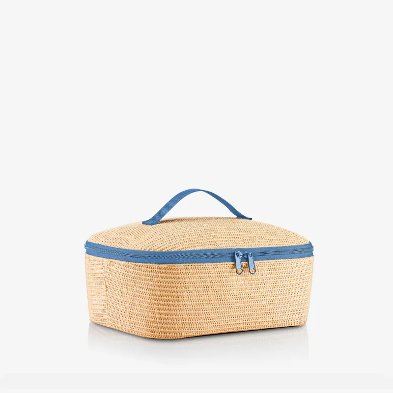 coolerbag M pocket raffia blue - Image 3