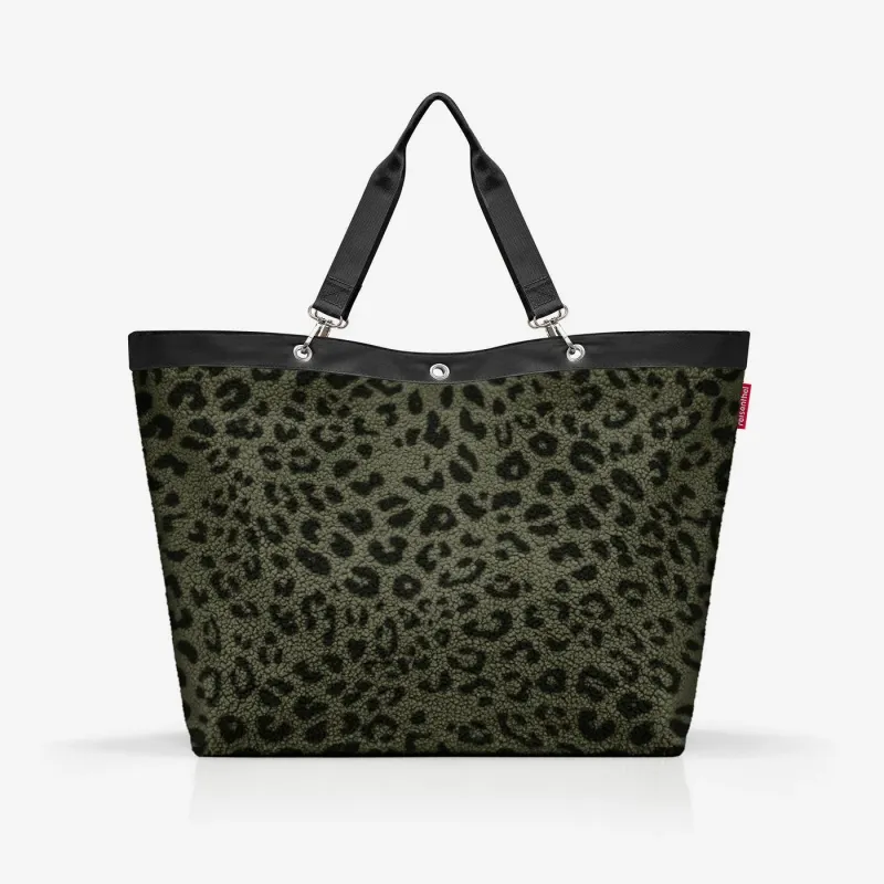 shopper XL teddy leo olive