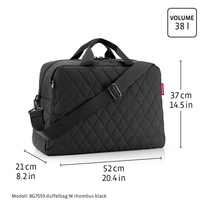 duffelbag M rhombus black - Image 4