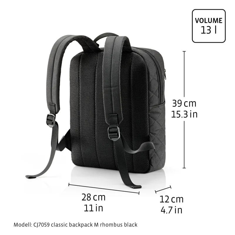 classic backpack M rhombus midnight gold - Image 5
