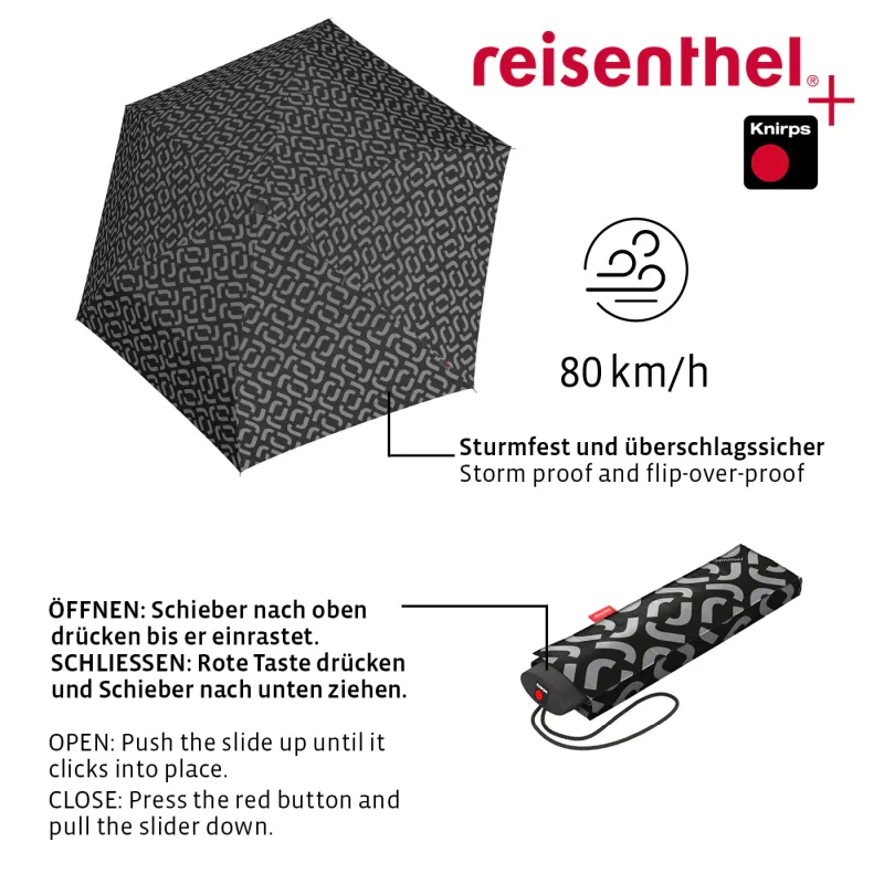 umbrella pocket mini signature black - Image 5