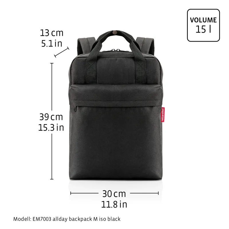 allday backpack M iso black - Image 5