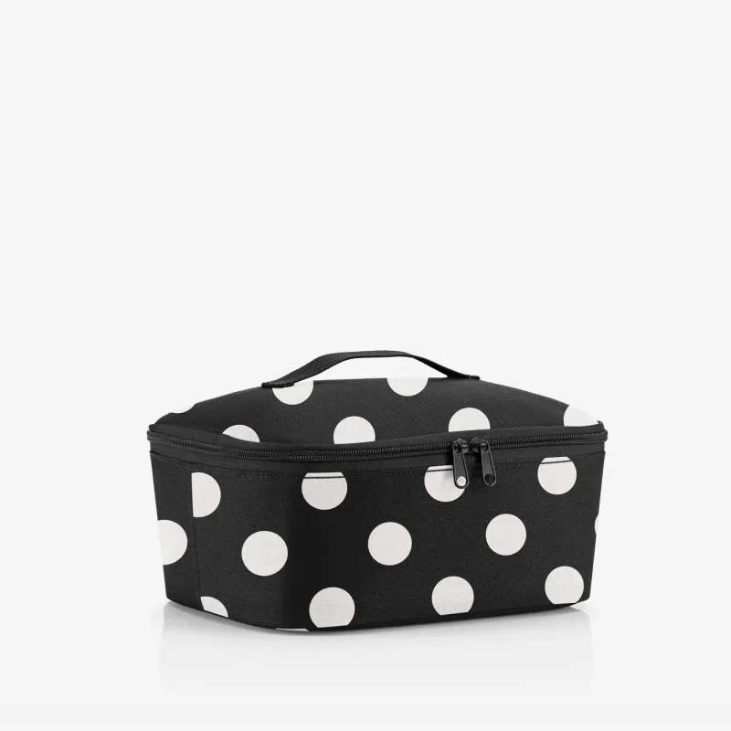 coolerbag M pocket dots white - Image 4