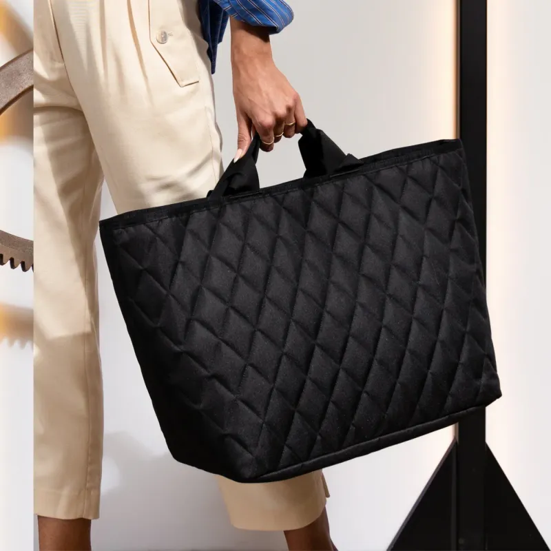 classic shopper XL rhombus black - Image 3