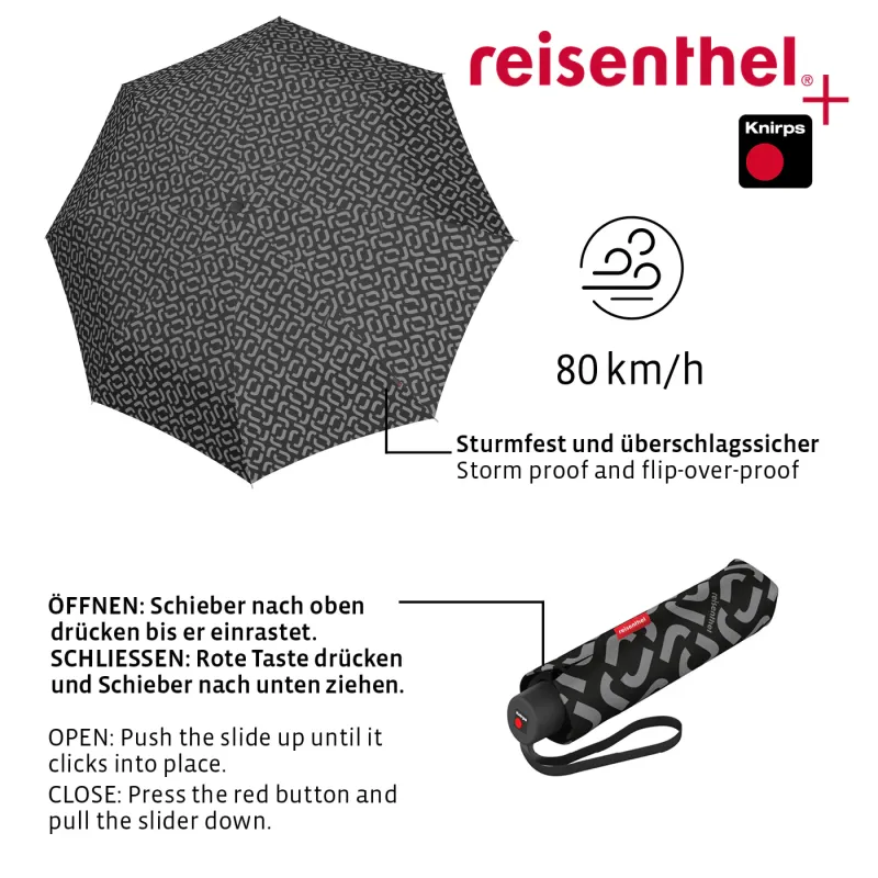 umbrella pocket classic signature black - Image 4