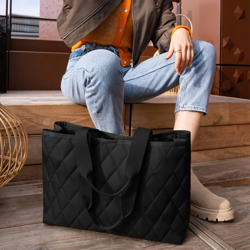 classic shopper L rhombus black - Image 3