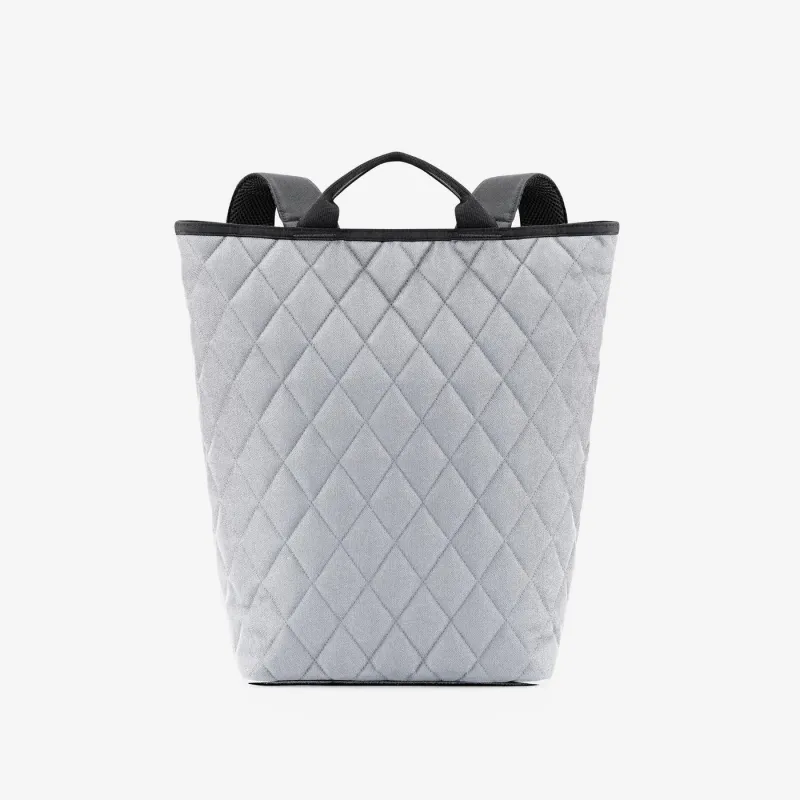 shopper-backpack rhombus light grey